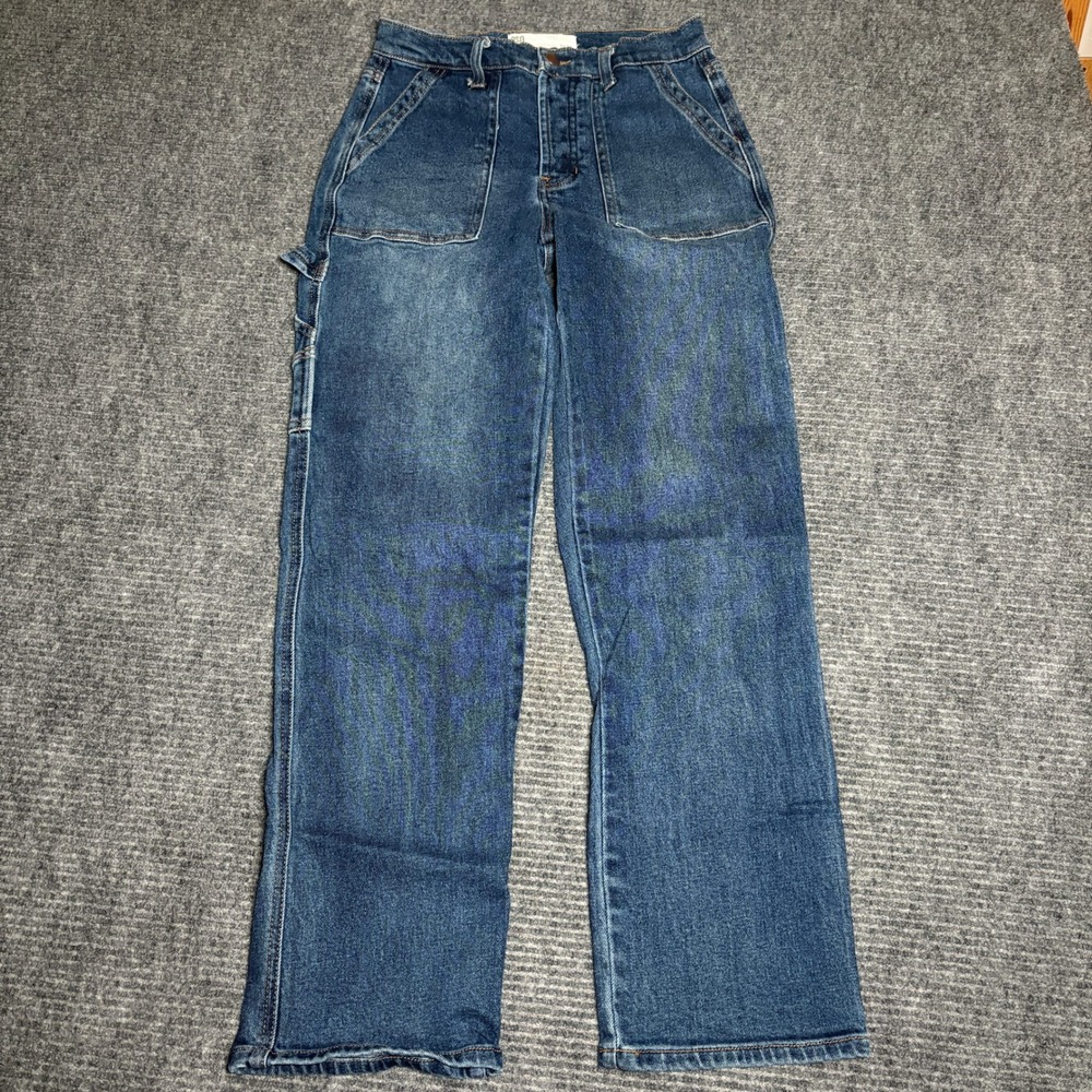 RSQ Jeans Womens Carpenter Jeans Blue Denim Straight Leg Size 1 25